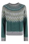 Roberto Collina Geometric Knitwear With Crew Neck And Long Sleeves In Multi