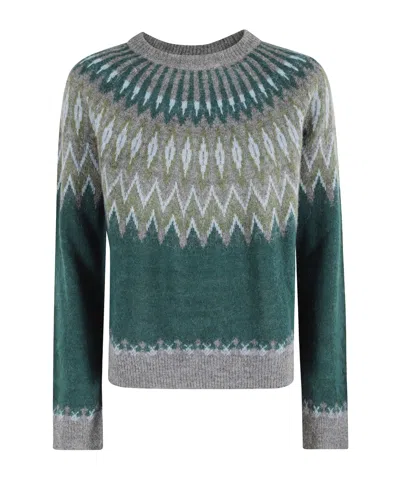 Roberto Collina Jacquard Pattern Sweater In Multi