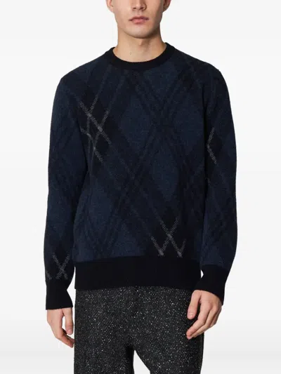 Roberto Collina Jacquard Sweater In Black