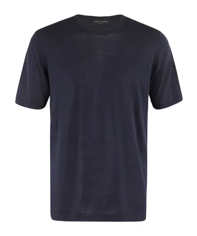 Roberto Collina Jersey Crew Neck T-shirt In Blue