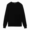 Roberto Collina Merino Wool Crewneck Sweater In Black