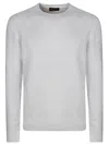 Roberto Collina Knit Ls Roundneck In Cemento