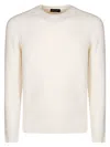 Roberto Collina Long Sleeved Wool Jumper In Ecru