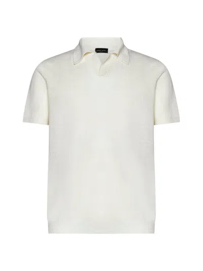 Roberto Collina Knit Polo Shirt In White