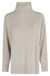 Roberto Collina Knit Top With High Collar In White