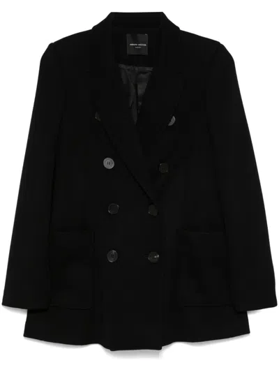 Roberto Collina Knitted Blazer In Black