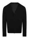 Roberto Collina Knitted Cardigan In Black