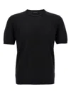 Roberto Collina Black Knitted T-shirt In Black