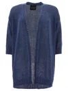 ROBERTO COLLINA KNITTED OPEN CARDIGAN KNITWEAR BLUE