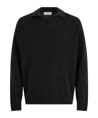 Roberto Collina Fine-knit Polo-neck Sweater In Black