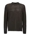 Roberto Collina Crew Neck Knitted Mesh Sweater