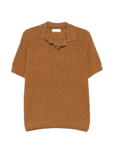 Roberto Collina Knitted T-shirt In Brown