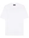 Roberto Collina White Ribbed Cotton T-shirt In White