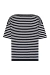 Roberto Collina Knit T-shirt With Striped Motif For Women