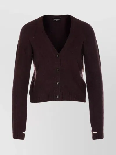Roberto Collina Knitwear Cardigan With Cut Out Detail In Brown