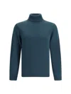 Roberto Collina High-neck Knitted Sweater In Blue