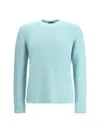 Roberto Collina Felt Effect Knitted Sweater In Blue