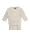 Roberto Collina Lace Effect Sweater In White