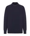 Roberto Collina Lapel Long-sleeved Sweater In Blue