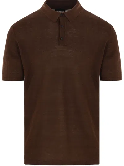 ROBERTO COLLINA LINEN POLO SHIRT