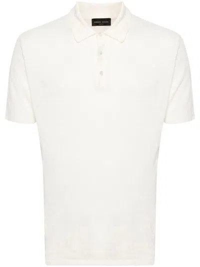 Roberto Collina Classic Linen T-shirt In White
