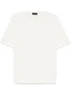 Roberto Collina Round Neck Short Sleeve T-shirt In Neutrals