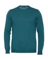 Roberto Collina Green Merino Wool Sweater In Blue