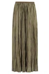 Roberto Collina Long Pleated Satin-finish Skirt