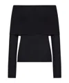 Roberto Collina Long Sleeve Boat Neck Sweater In Black