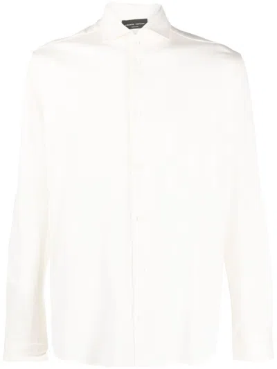 Roberto Collina Classic-collar Cotton Shirt In Neutrals