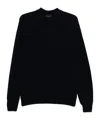 Roberto Collina Knitted Polo Sweater In Black