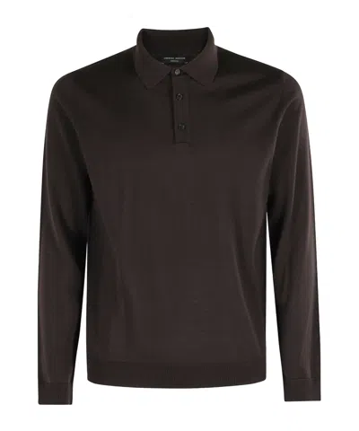 ROBERTO COLLINA LONG-SLEEVE POLO SHIRT
