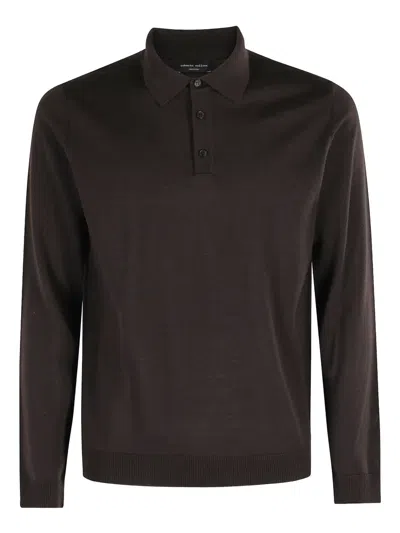 ROBERTO COLLINA LONG-SLEEVE POLO SHIRT