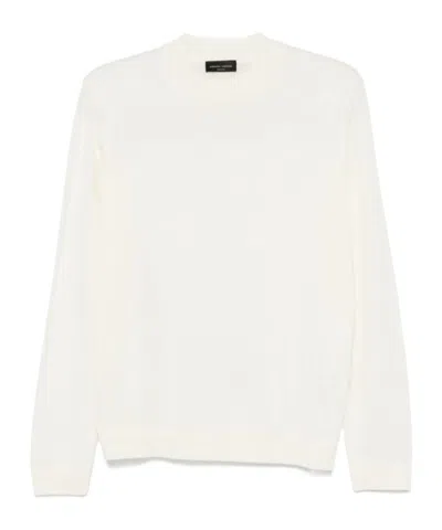 ROBERTO COLLINA LONG SLEEVE RIBBED SWEATER