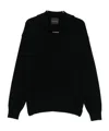 Roberto Collina Long Sleeve Ribbed Sweater In Black