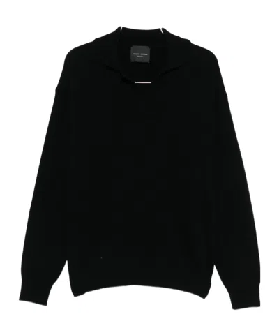 ROBERTO COLLINA LONG SLEEVE RIBBED SWEATER