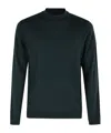 Roberto Collina Long Sleeve Ribbed Sweatshirt In Green