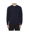 Roberto Collina Cotton Crew Neck Sweater With Ribbed Cuffs And Hem In Black