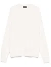 Roberto Collina Crew Neck Long Sleeve Sweater In White