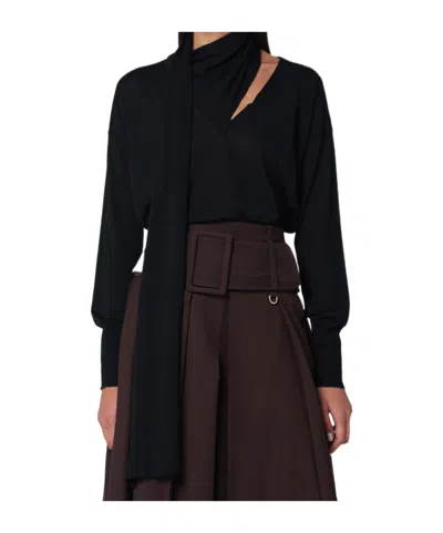 ROBERTO COLLINA LONG-SLEEVED DROPPED-SHOULDER SWEATER