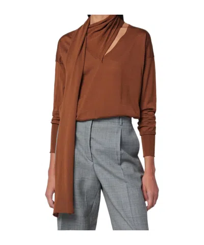 ROBERTO COLLINA LONG-SLEEVED DROPPED-SHOULDER SWEATER