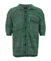 Roberto Collina Polo Shirt Textured Front Pocket In Green