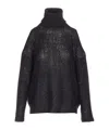 Roberto Collina Turtleneck Sweater Cut-out Shoulder In Black