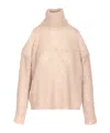 Roberto Collina High Neck Turtleneck Sweater Sequins In Neutral