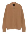 Roberto Collina Zip-front Casual Jacket In Brown