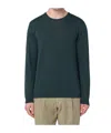 Roberto Collina Merino Wool Crewneck Sweater In Green