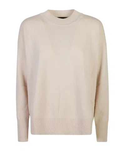 Roberto Collina Crewneck Knit Sweater In Neutrals