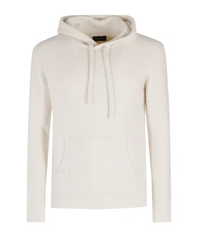 Roberto Collina Hooded Pocket Sweatshirt In White