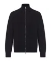 Roberto Collina Long-sleeved Zip-up Sweater In Black
