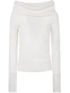 Roberto Collina Long Sleeves Boat Neck Sweater Clothing In Neutral
